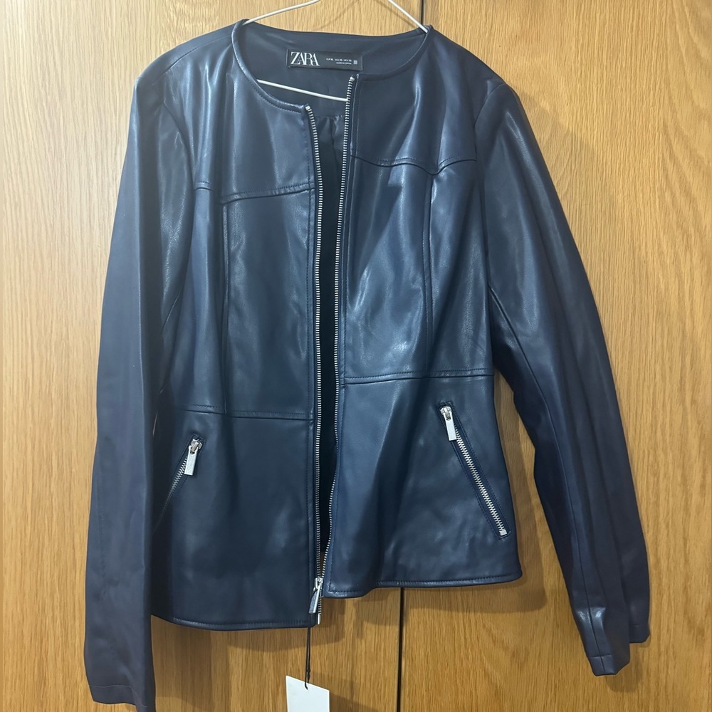 NWTs| Zara faux leather jacket| sz. XL
